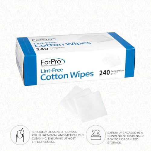 ForPro Lint-Free Cotton Wipes 100% Pure Cotton Gauze 240-Count