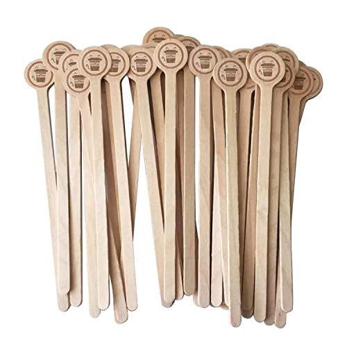 100 Pack Wooden Coffee Stirrers - 6.5 Inch Eco-Friendly Birch Stir Sticks