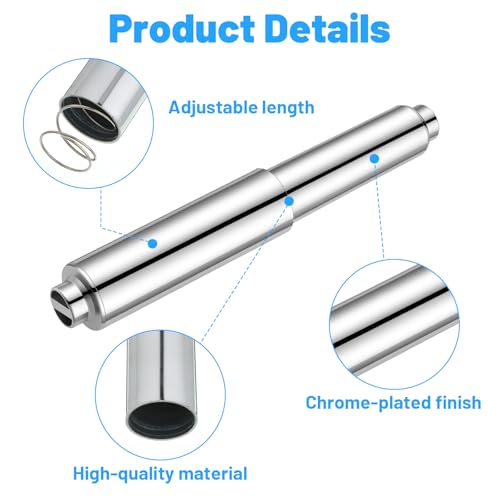 HJZHII 3Pcs Plastic Toilet Paper Holder Spring Rod Replacement Roller