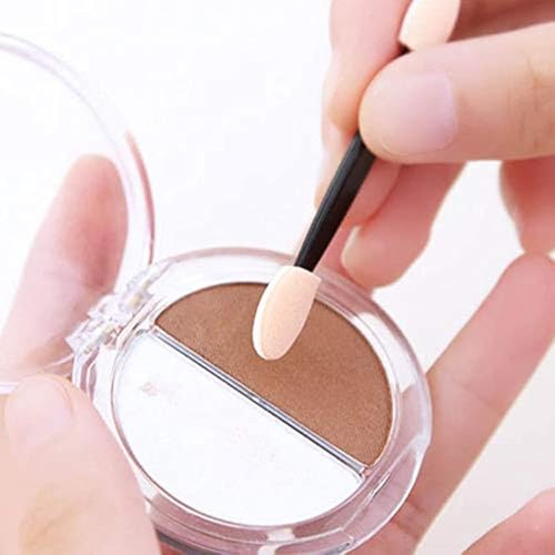 Sluswallow 10Pcs Black Double-Ended Disposable Eyeshadow Brush Sponge Applicator