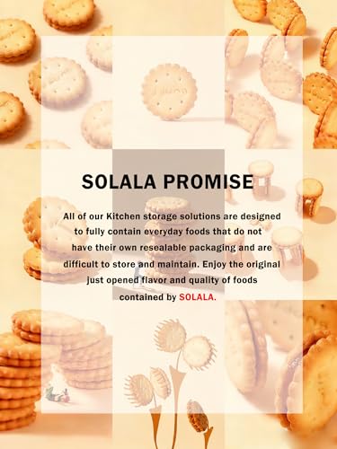 Solala 2-Piece Round Cookie Storage Container for Pantry Organization