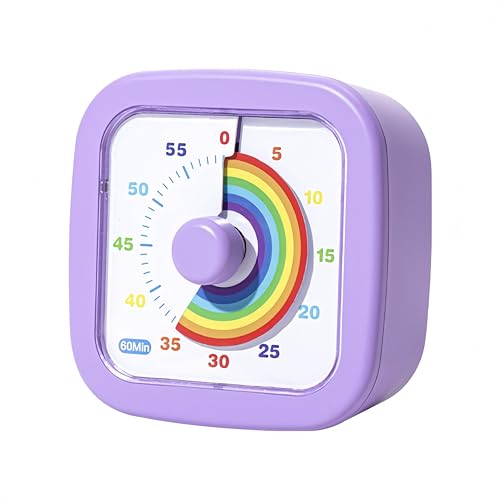 Purple Kids Visual Timer - 60-Minute Countdown Timer for Time Management