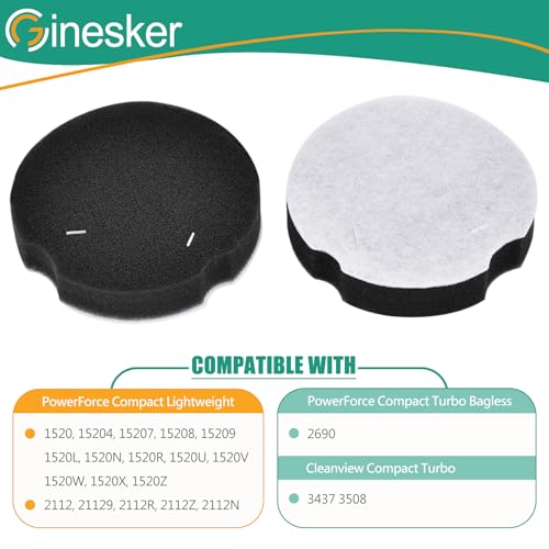 4 Pack Replacement Filters for Bissell PowerForce Vacuum 1604896