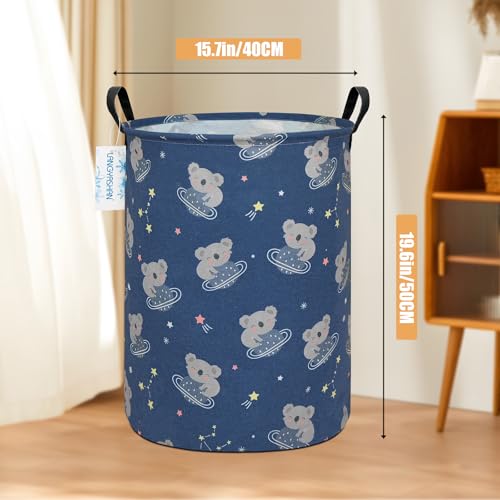 Space Koala Collapsible Laundry Basket - 19.7" Hamper Organizer for Nursery & Home