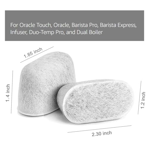 2-Pack Charcoal Water Filters for Breville Espresso Machines