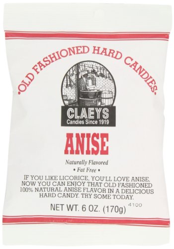 Claeys Natural Anise Drops - Old Fashioned Hard Candy, 6oz (Pack of 12)