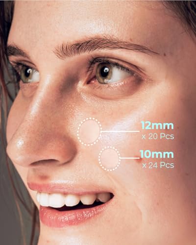POINTMASS Invisible Pimple Patches - 0.1mm Ultra-Thin Hydrocolloid Zit Stickers with Tea Tree Oil, 44 Count