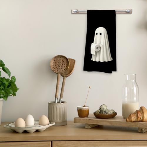 Funny Halloween Ghost Hand Towel - 16x24 inch Soft Polyester Decor (Color-1)