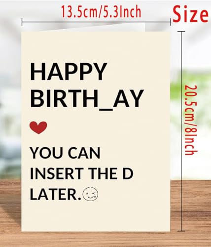 Funny Birthday Card for Husband and Boyfriend with Envelope