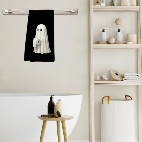 Funny Halloween Ghost Hand Towel - 16x24 inch Soft Polyester Decor (Color-1)