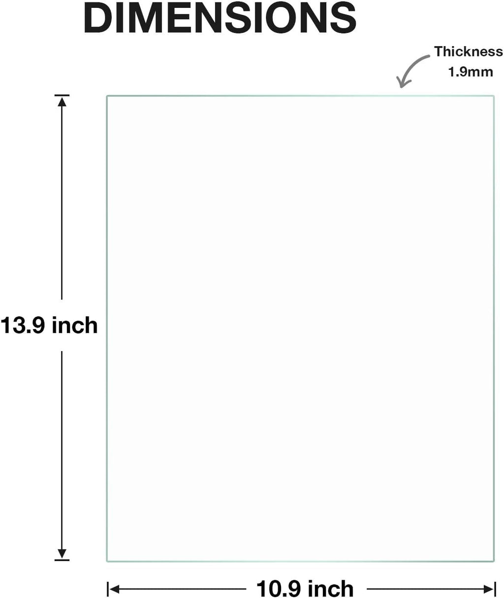 Egofine 11x14 Heat-Strengthened Glass Replacement for Picture Frame (Crystal Clear, 1 Pack), Replacement Glass for 11 by 14 Photo Frame