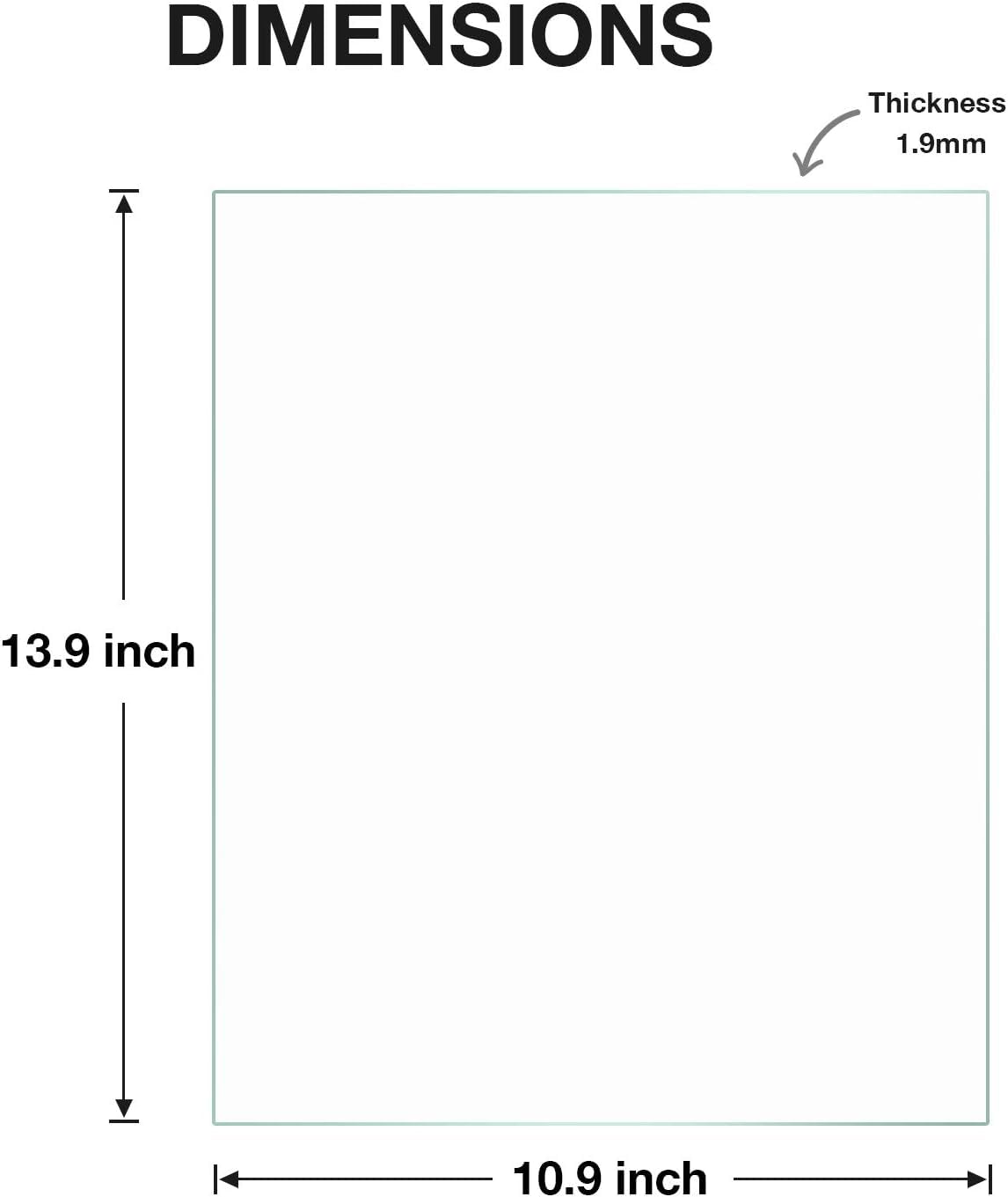 Egofine 11x14 Heat-Strengthened Glass Replacement for Picture Frame (Crystal Clear, 1 Pack), Replacement Glass for 11 by 14 Photo Frame