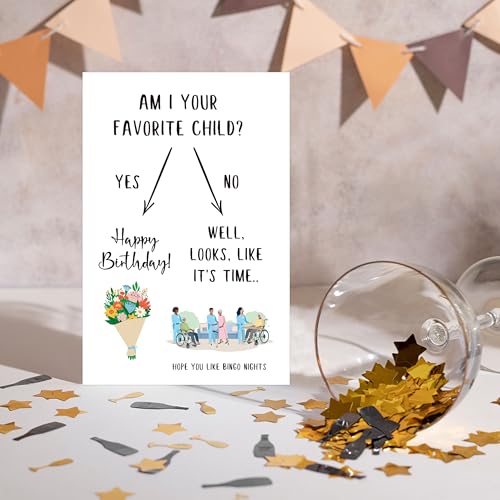 Funny Birthday Card for Mom - Am I Your Favorite Child? - Design 10