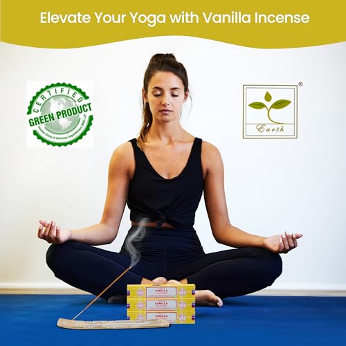Satya Nagchampa Vanilla Incense Sticks with Raajsee Holder - 45g