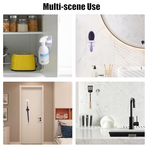 8-Pack Wall Mount Spray Bottle Holder with Strong Adhesive Hooks