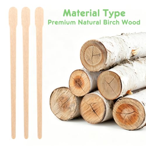 Wooden Waxing Applicator Sticks 200PCS - Small Facial Hair Removal Spatulas