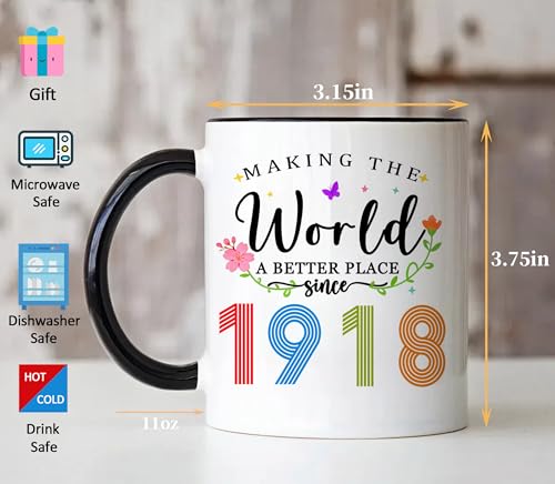 108th Birthday Coffee Mug - 1918 Variation for Women Men Mom Dad Grandma Grandpa