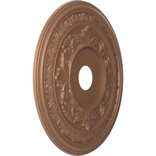 22-Inch Aged Copper Ceiling Medallion - Ekena Millwork PVC Design