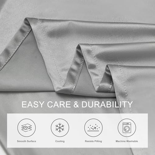 Awvco Cooling Body Pillow Cover, Silky Smooth 21x54 Inch - Grey