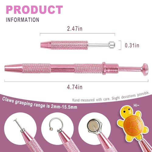 VHIPKUA 2 Pcs Piercing Changing Tool & Ball Holder Set for Body Jewelry