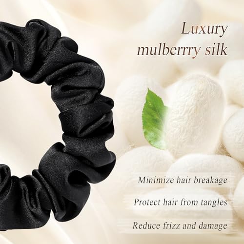 WantGor Satin Hair Scrunchies for Women No Damage Silk Hair Ties