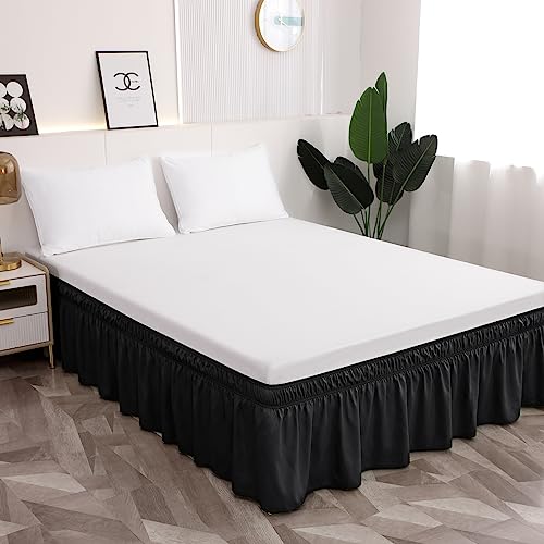 Toodou Elastic Bed Skirt for Twin/Twin XL Beds - 16-Inch Drop, Fade Resistant, Easy Install