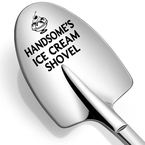 Ice Cream Spoon Gift for Men - Handsome's Ice Cream Shovel - Funny Secret Santa Present for Boyfriend Him