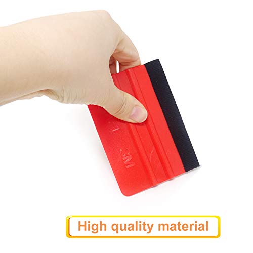 6-Pack Plastic Felt Edge Squeegees for Vinyl Wrap & Window Tint Application