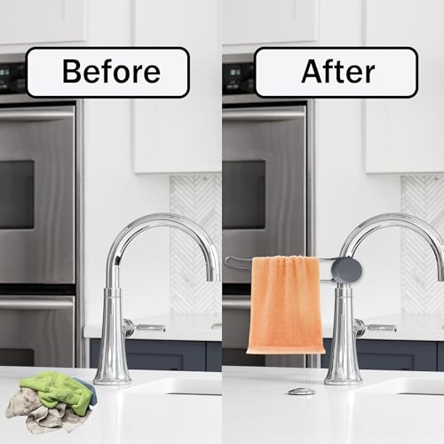 Stainless Steel Adjustable Dish Towel Holder for Kitchen Sink Faucet