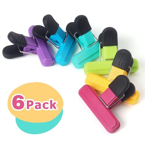 Tamaki 6 Pack Durable Plastic Chip Clips - Assorted Colors