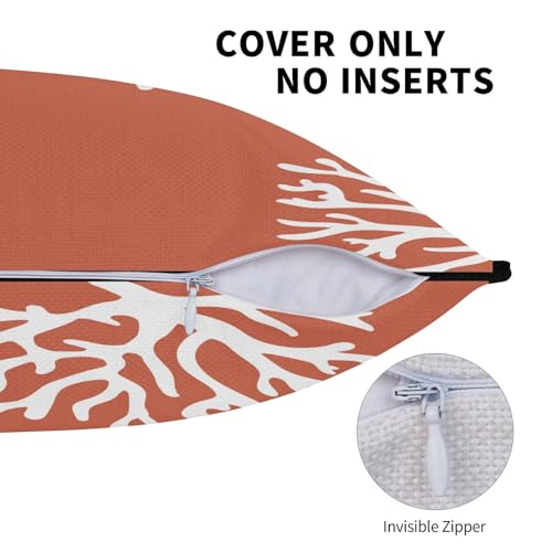 Coral Lumbar Throw Pillow Covers 12x20 - Set of 2 Ocean Pink