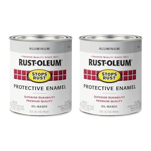 Rust-Oleum Stops Rust Metallic Aluminum Enamel Paint - 2 Pack, Brush On Protective Coating