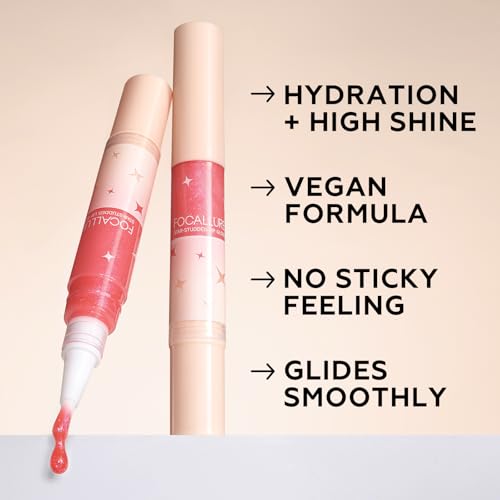 FOCALLURE Glitter Lip Gloss, Long-Lasting Hydrating Shimmer Lip Glaze