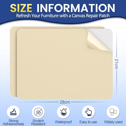 Waterproof Canvas Repair Tape Patch Kit - Self-Adhesive 8.3"x11"