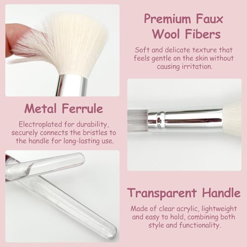 Brvlsoc Large Precision Powder Brush – Soft Synthetic Makeup Brush for Loose Powder, Bronzer & Blush