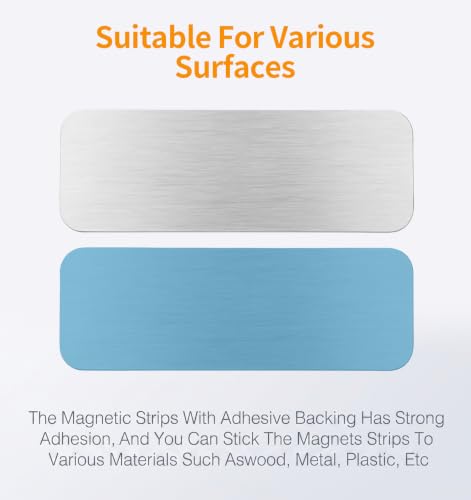 10 Pack Magnetic Mounting Plates for Under-Cabinet Lights - Silver