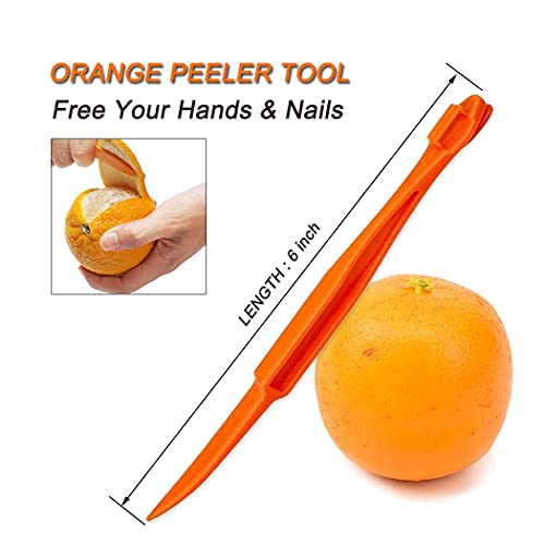 Cosmer Plastic Orange Peeler Tools - Citrus Fruit Slicer Set
