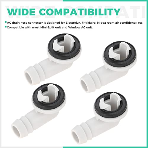 4PCS PVC Air Conditioner Drain Hose Connector Elbow 0.6 inch/15mm - Durable & Leakproof