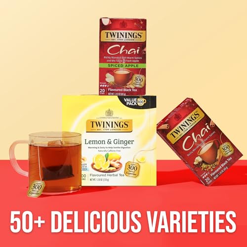 Twinings Spiced Apple Chai Black Tea Bags, 20 Count (6 Pack)