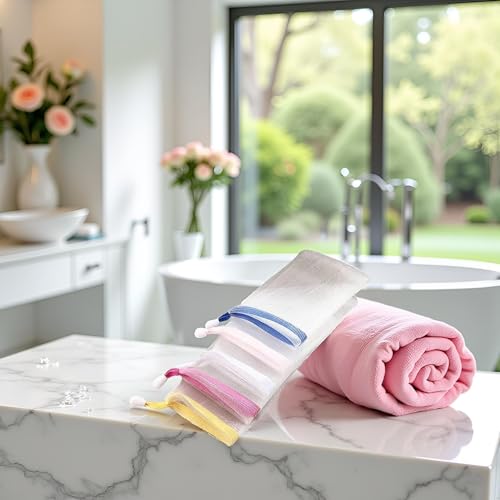 5-Pack Nylon Soap Mesh Bags for Foaming and Exfoliating