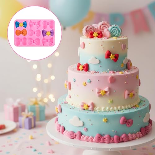Silicone Bow Fondant Molds - 2 Pack for Baking & Crafts