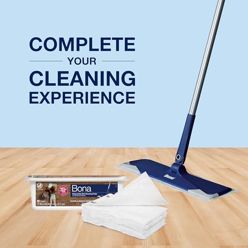 Bona Hardwood Floor Cleaning Pads - Unscented, 12 Count, Pack of 2