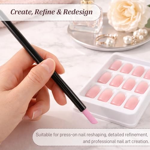 Gmlawsc 15-Piece Pumice Stone Nail Care Set, Pen-Style Cuticle Remover & Sanding Sticks