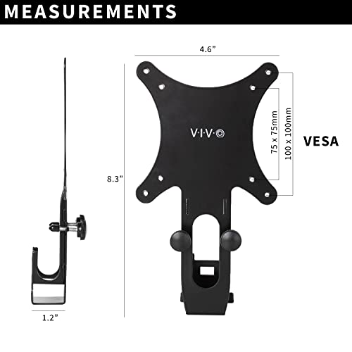 VIVO VESA Adapter Kit for Viotek NBV24CB2 Monitor - VESA 75x75mm & 100x100mm Conversion, Black