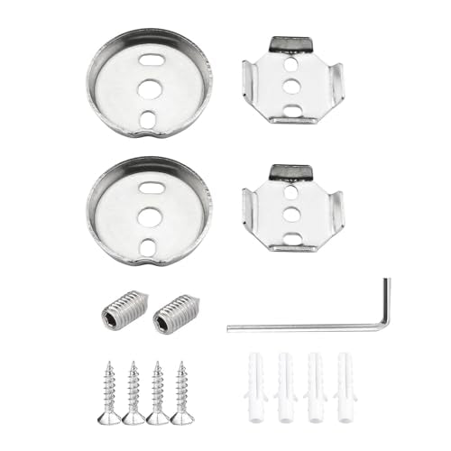 Stainless Steel Towel Bar Replacement Parts Kit for Wall-Mounted Bathroom Hardware