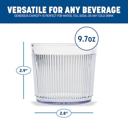 Carlisle Crystalon Stackable Tumbler - 9.6 oz Clear Plastic