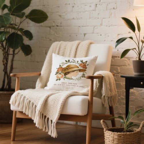 White Anne of Green Gables Throw Pillow Cover 18x18 Inches