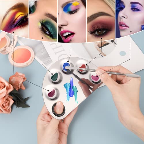 Banugo Stainless Steel Makeup Mixing Palette with Spatula Tool