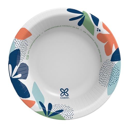 Dixie 10oz Disposable Paper Bowls - 35 Pack, Microwave Safe & Leak-Resistant