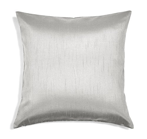Aiking Home 18x18 Inch Faux Silk Decorative Pillow Cover Silver - Pack of 1